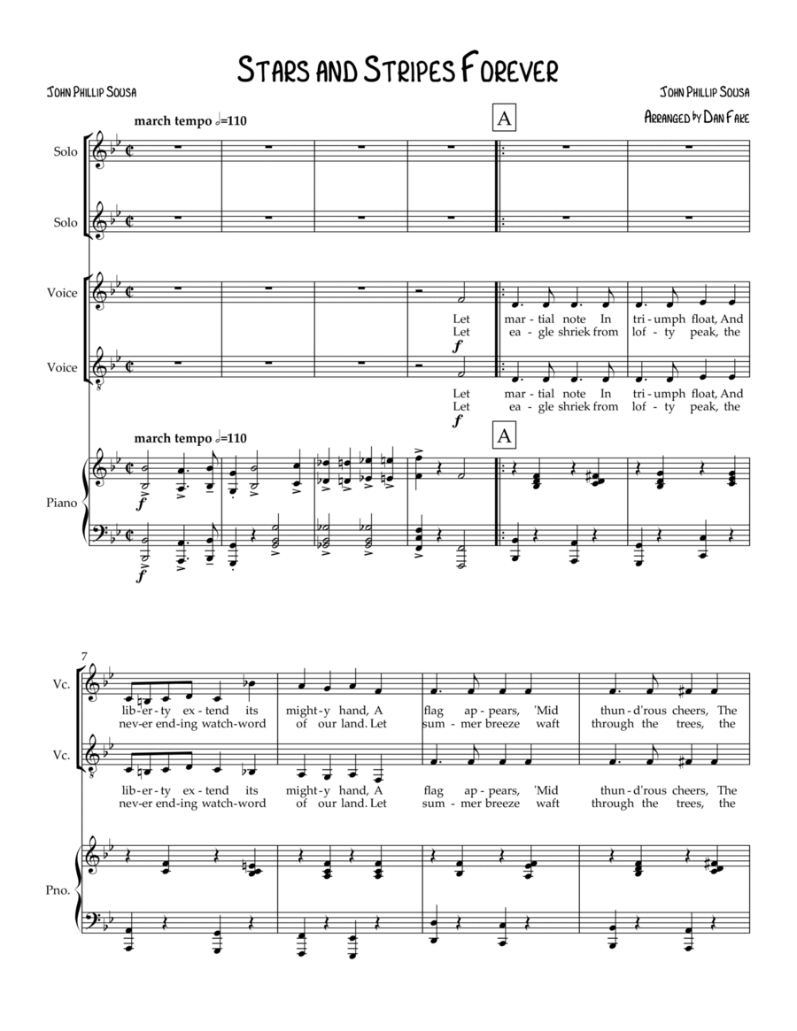 Stars and Stripes forever 2-Part scores gallery preview page 1