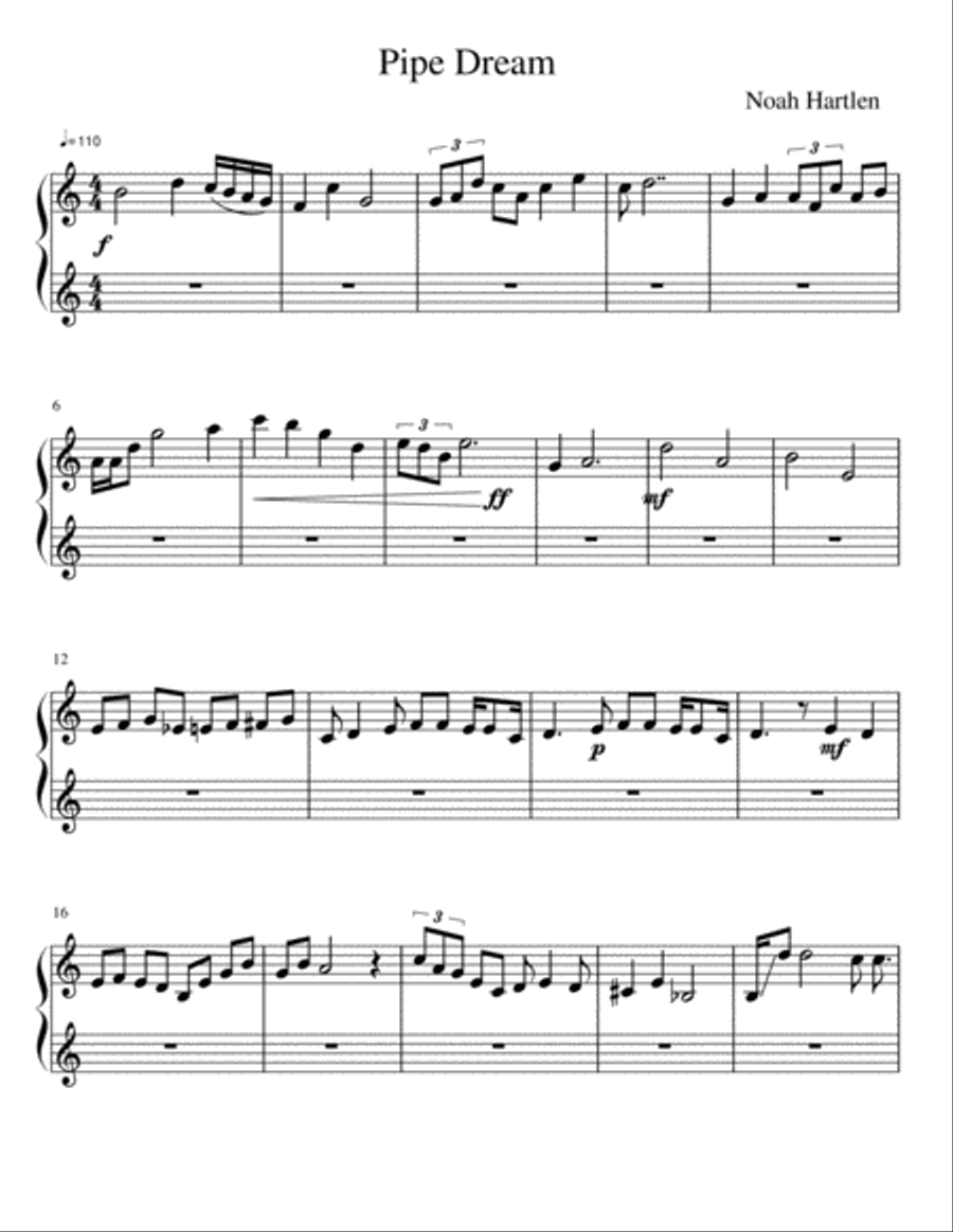 Pipe Dream Trumpet Solo scores gallery preview page 1