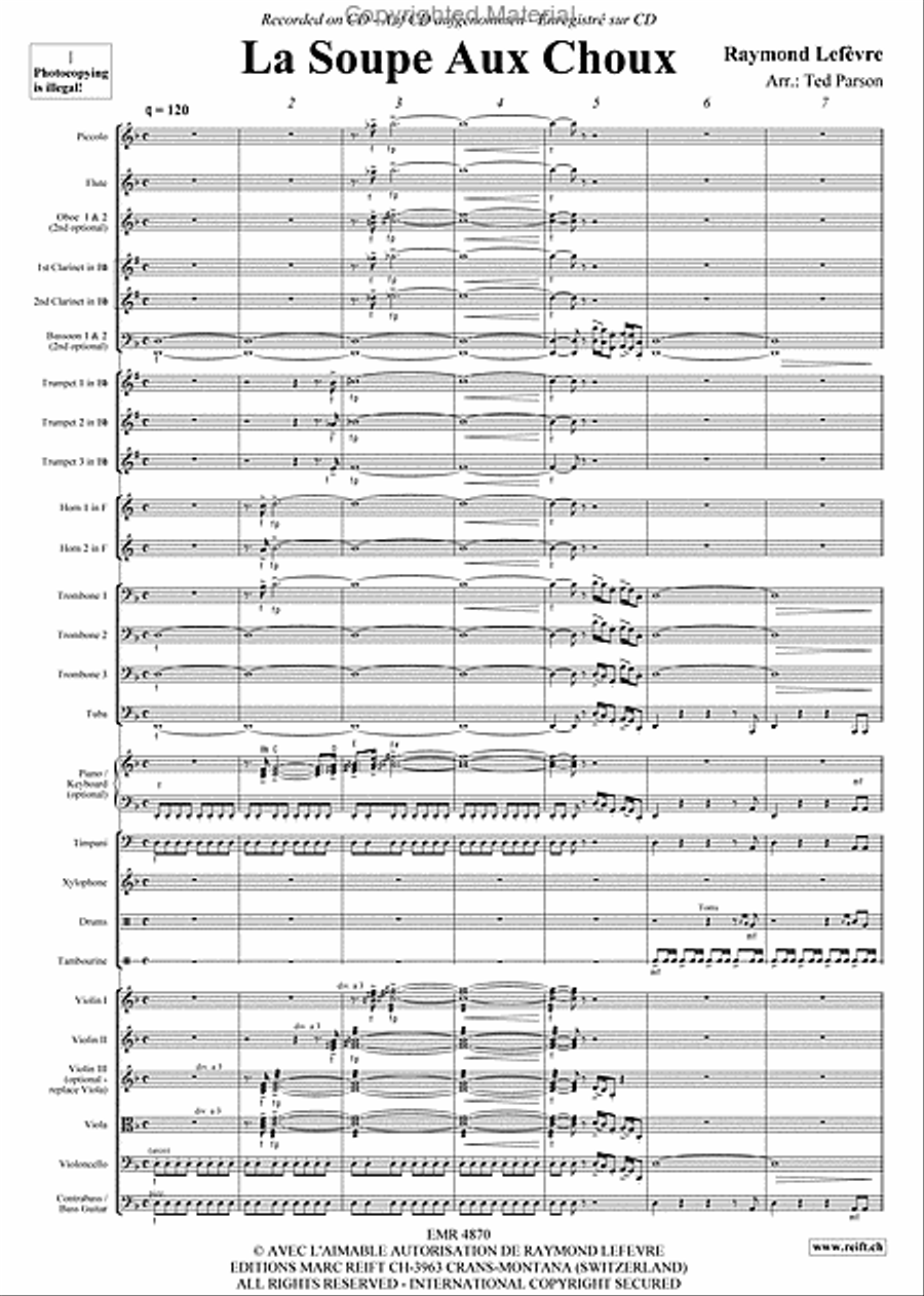 La Soupe Aux Choux Orchestra scores gallery preview page 3