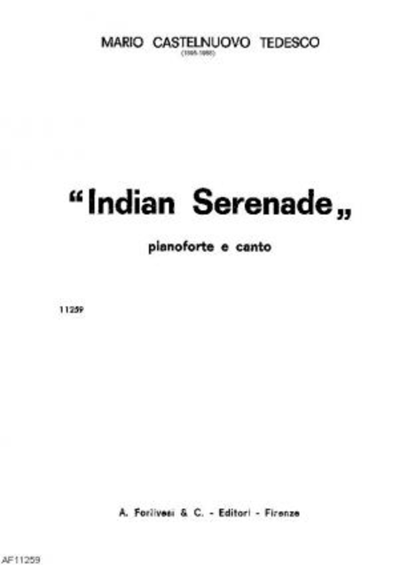 Indian serenade : pianoforte e canto, 1925