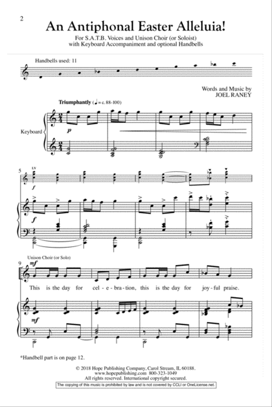 Antiphonal Easter Alleluia, An Children's Choir scores gallery preview page 2