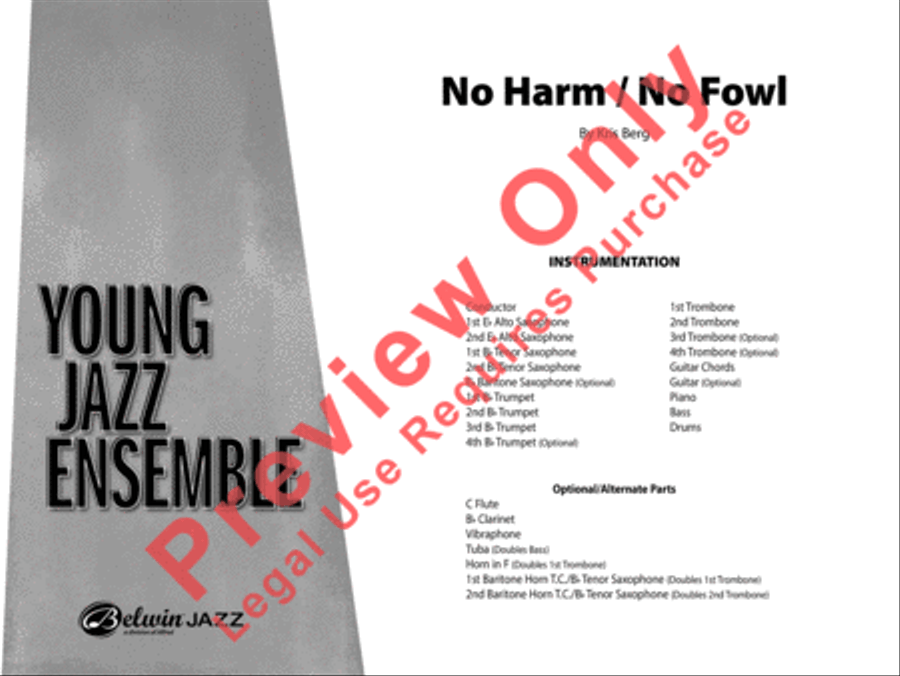No Harm / No Fowl Jazz Ensemble scores gallery preview page 2