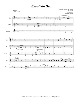 Exsultate Deo (for Woodwind Quintet)