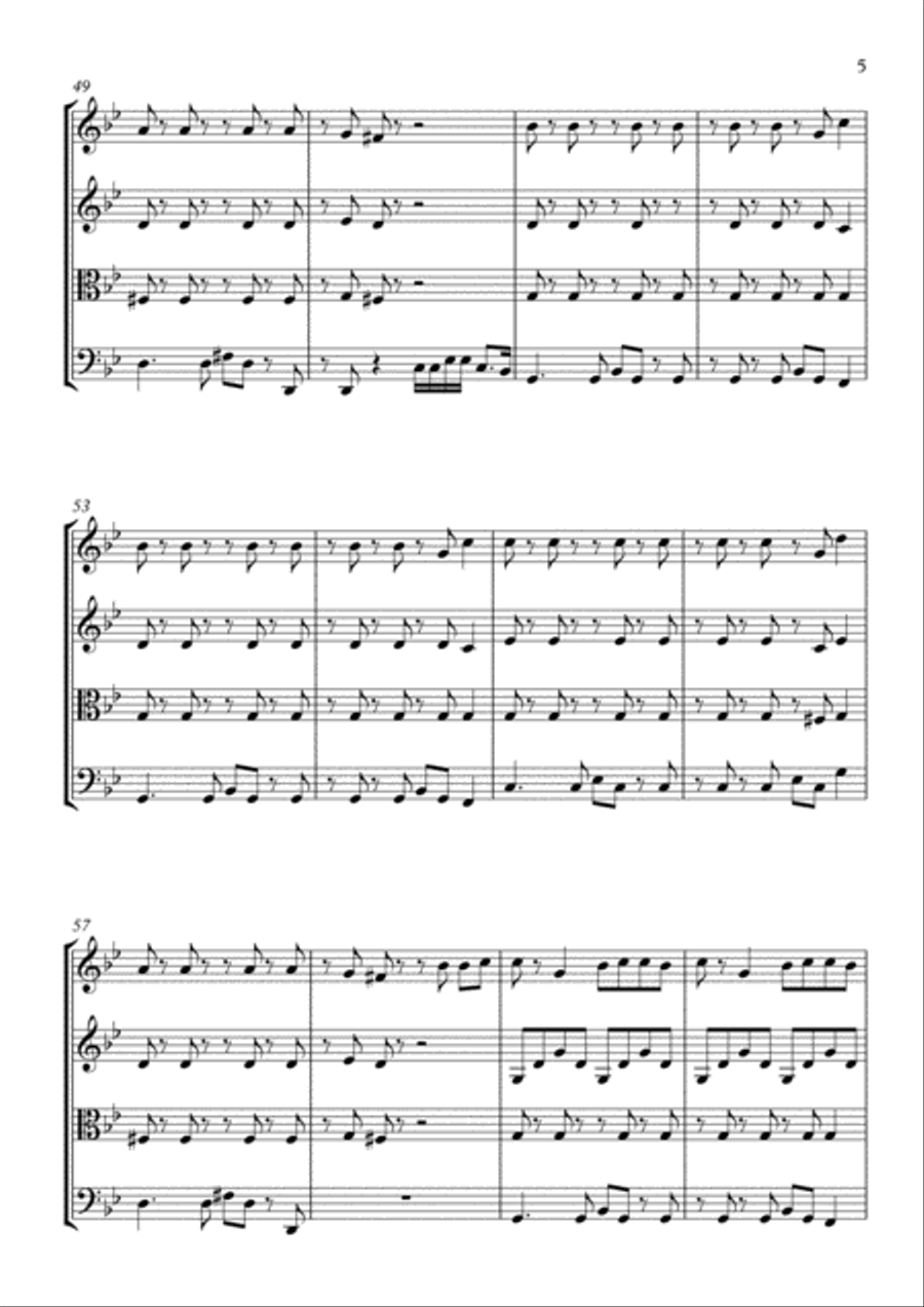 Bad Guy Bad Guy String Quartet scores gallery preview page 5