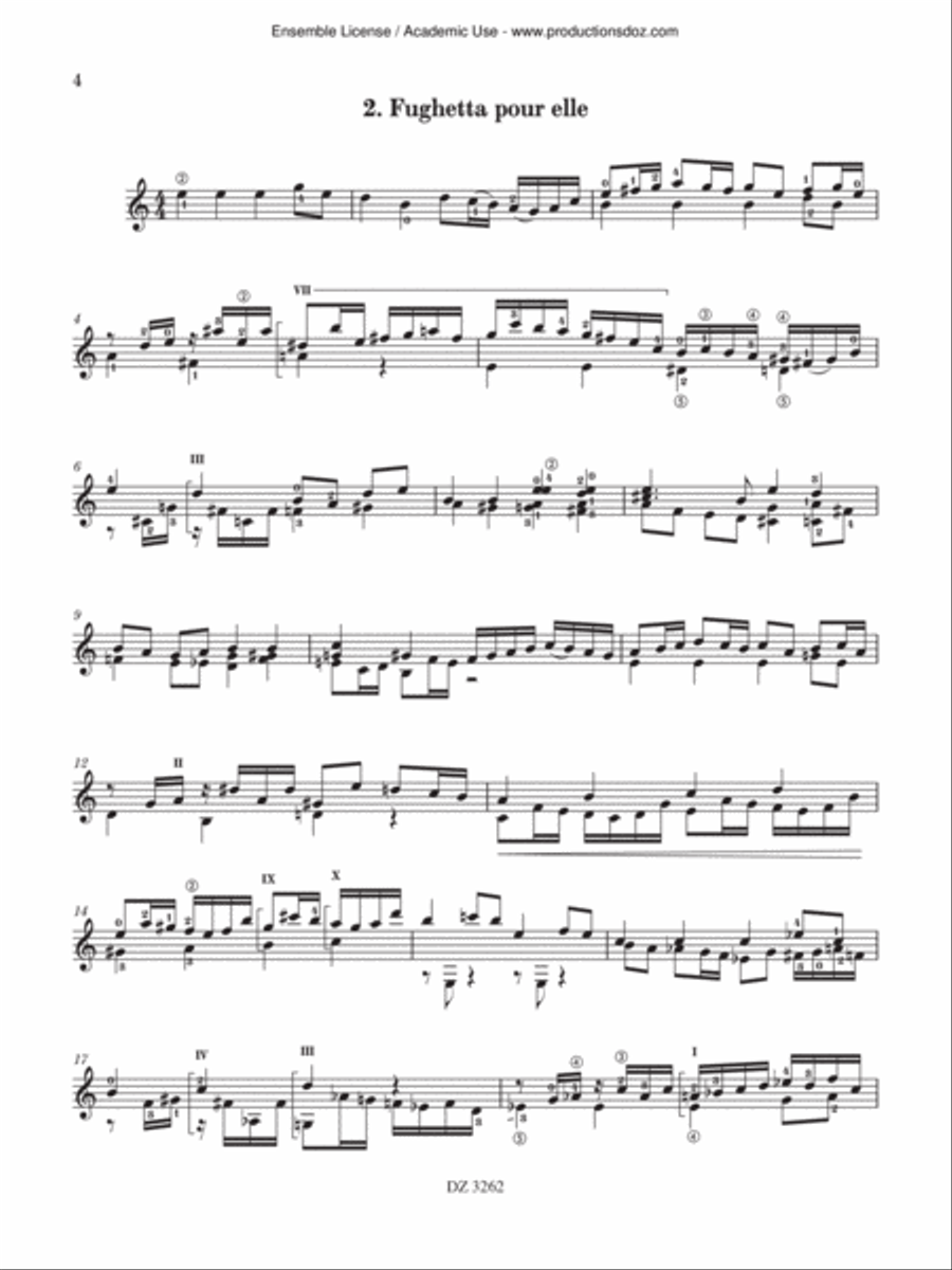 4 Pièces Classical Guitar scores gallery preview page 4