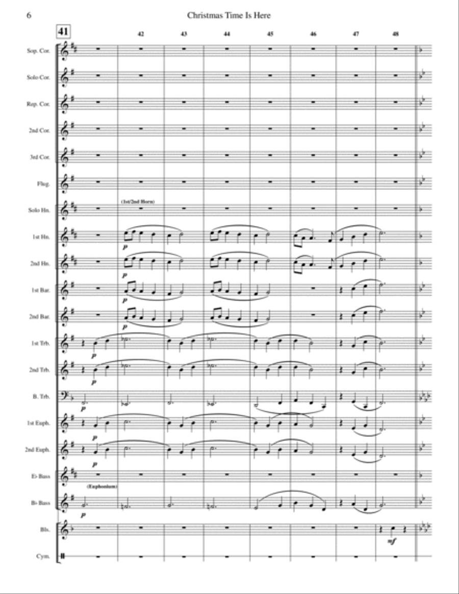 Christmas Time Is Here Brass Band scores gallery preview page 6