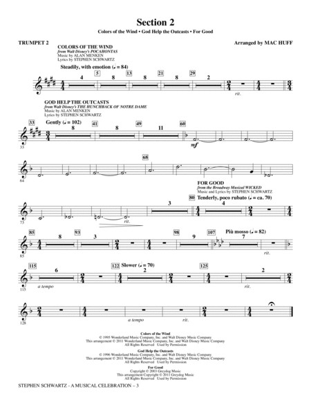 Stephen Schwartz: A Musical Celebration (Medley) - Trumpet 2