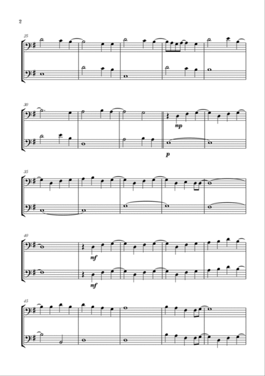 Love Is Gone Trombone Duet scores gallery preview page 2