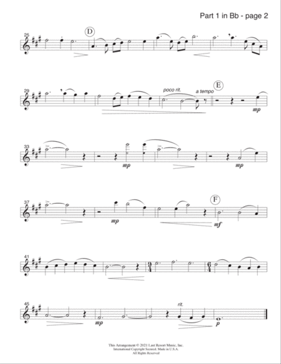 Sussex Carol for String Quartet or Wind Quartet (Mixed Quartet, Double Reed Quartet, or Clarinet Qua Chamber Orchestra scores gallery preview page 6