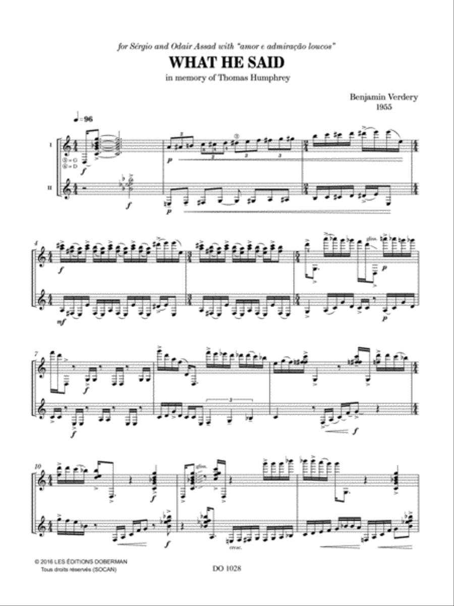 What he Said Classical Guitar scores gallery preview page 2