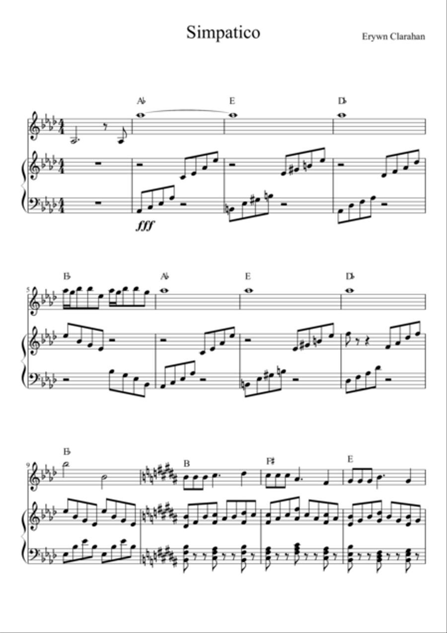 Simpatico Violin Solo scores gallery preview page 1