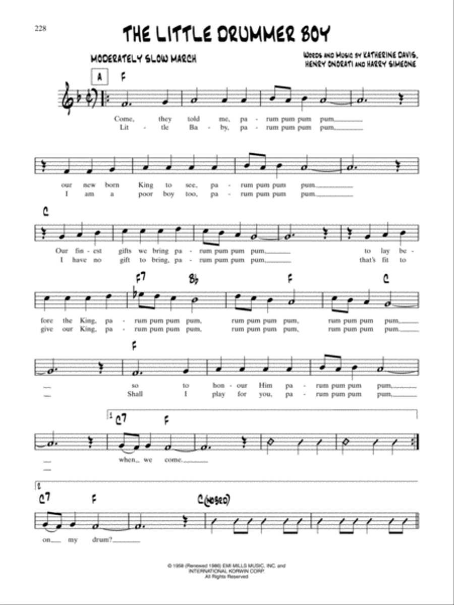 The Little Drummer Boy The Little Drummer Boy School and Community scores gallery preview page 1