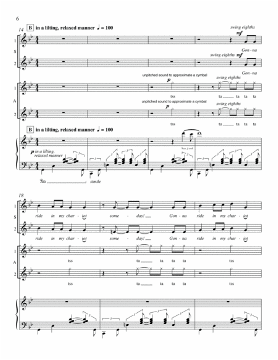 Spirituals from Harlem Songs SSAA scores gallery preview page 6