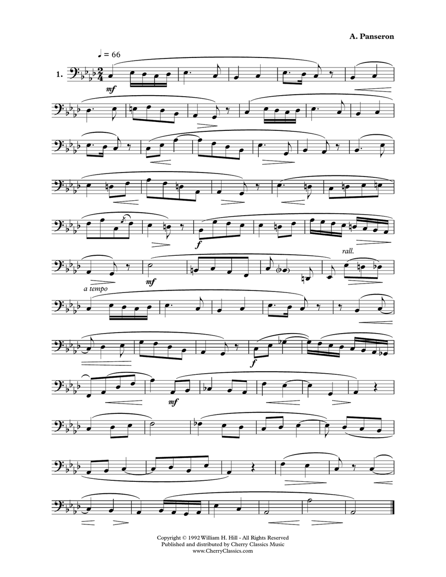 24 Low Legato Studies for Trombone with F Attachment Trombone Solo scores gallery preview page 5