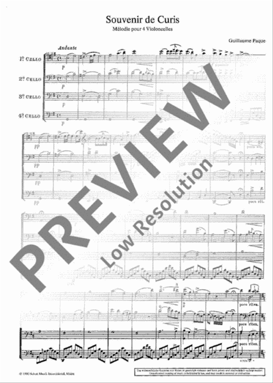 Souvenir de Curis Cello scores gallery preview page 3