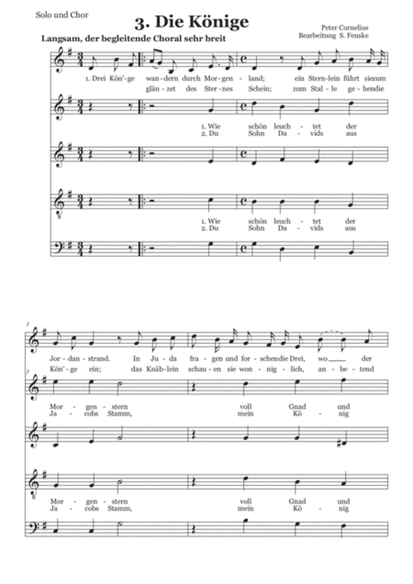Peter Cornelius Weihnachtslieder - 3. Die Könige - Gesang