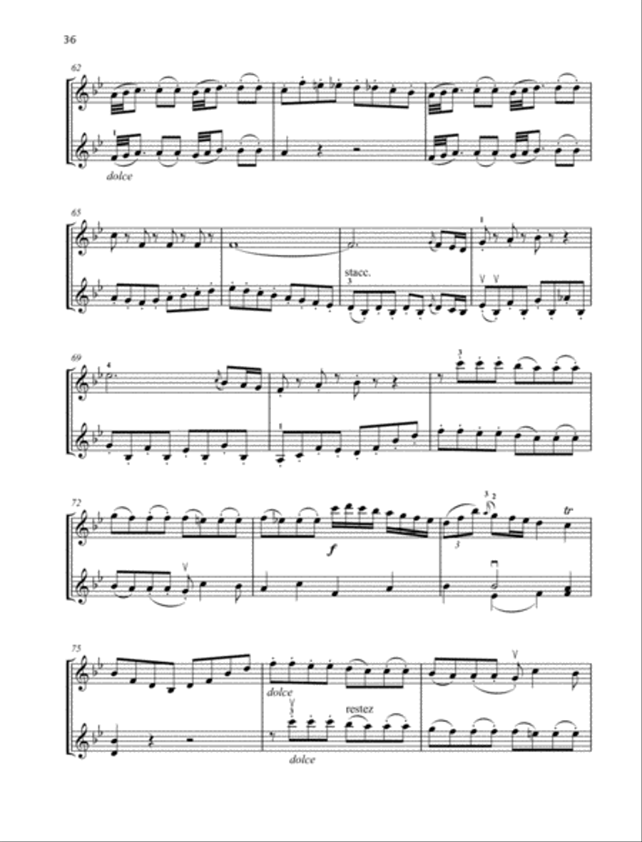Duo B-flat major Violin scores gallery preview page 5