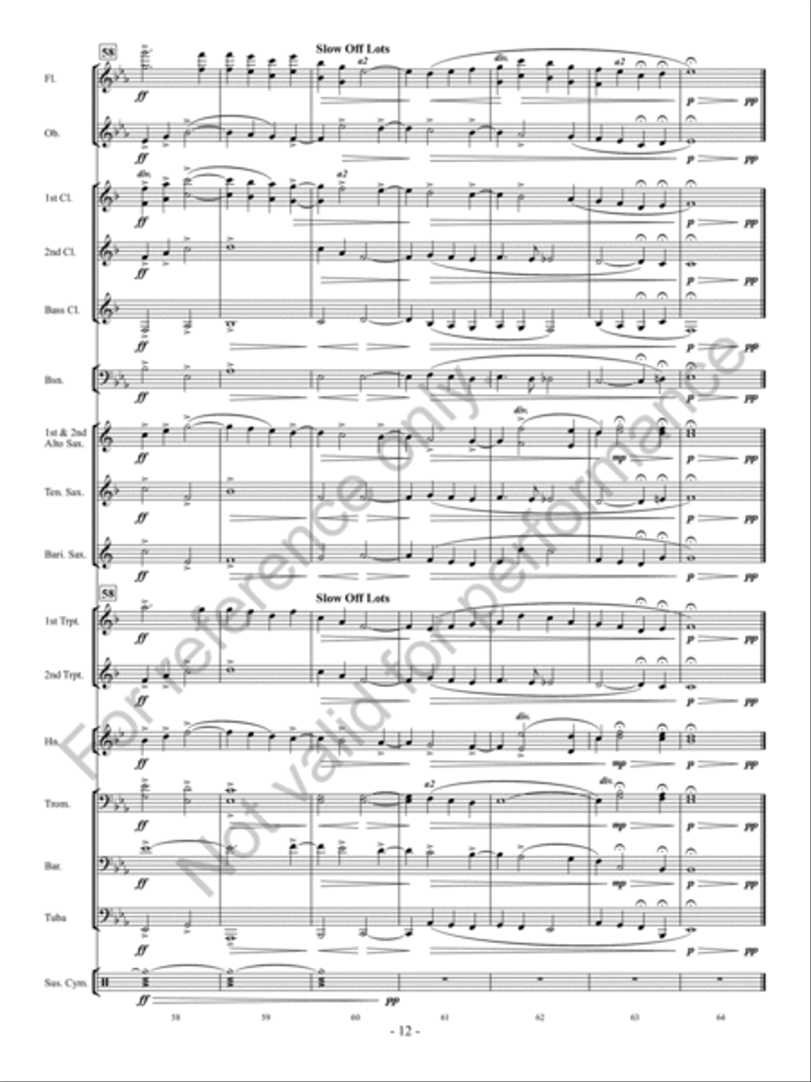 Irish Tune From County Derry Concert Band scores gallery preview page 13