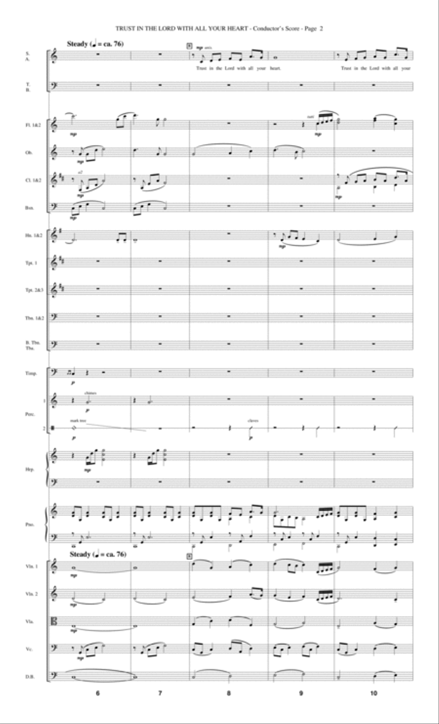 Trust In The Lord With All Your Heart - Score Choir scores gallery preview page 2