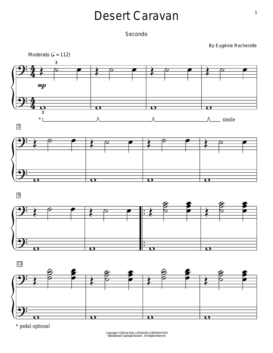 Desert Caravan Desert Caravan Piano Duet scores gallery preview page 1