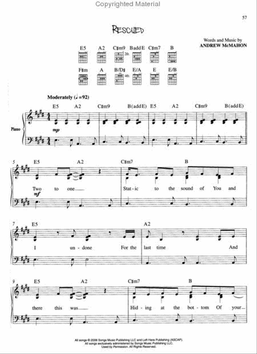 Everything In Transit Piano, Vocal, Guitar scores gallery preview page 2