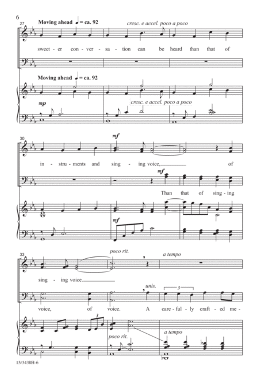 The Sounds, the Silence The Sounds, the Silence 4-Part scores gallery preview page 5