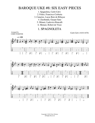 Baroque Uke #8 Six Easy Pieces