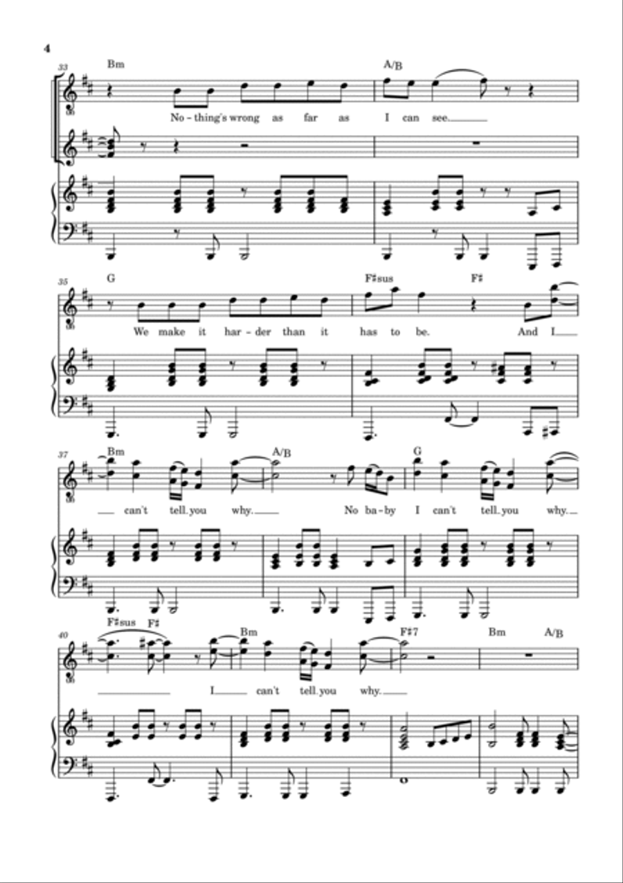 I Can't Tell You Why Voice scores gallery preview page 5