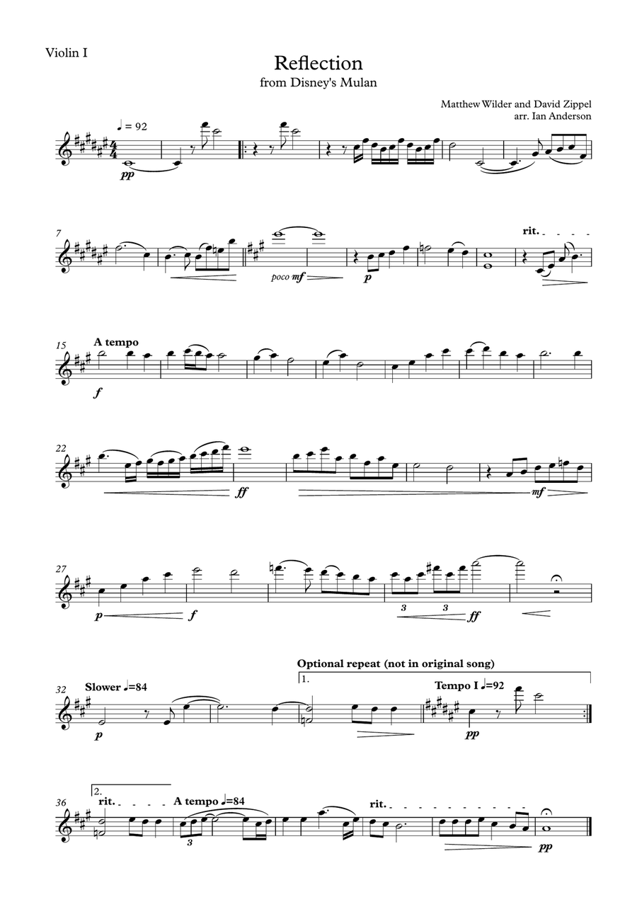 Reflection String Quartet scores gallery preview page 4