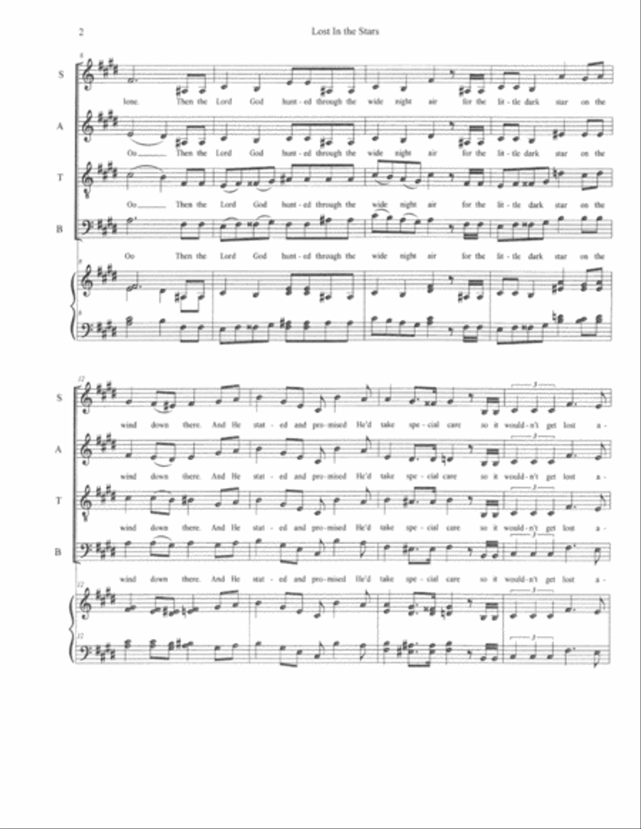 Lost In The Stars 4-Part scores gallery preview page 2