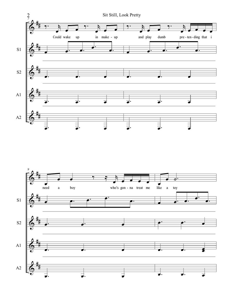 Sit Still, Look Pretty SSA scores gallery preview page 2