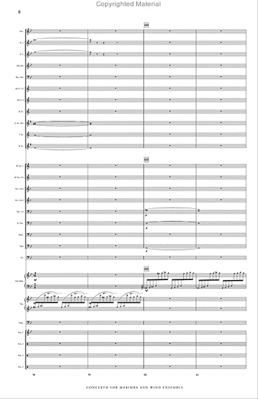 Concerto No. 2 for Marimba & Wind Ensemble Concert Band scores gallery preview page 9