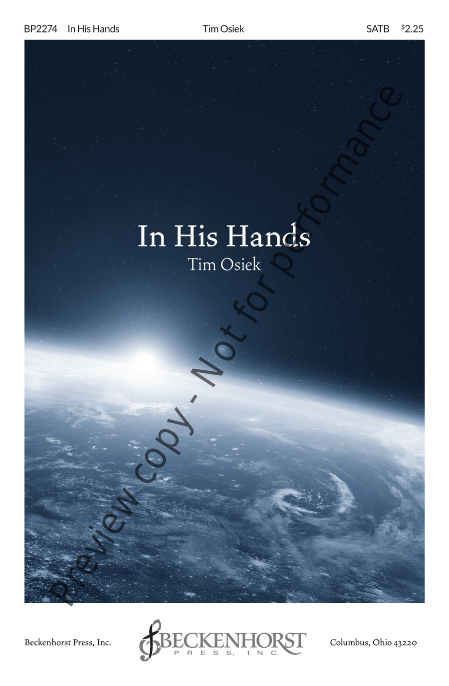 In His Hands In His Hands 4-Part scores gallery preview page 2