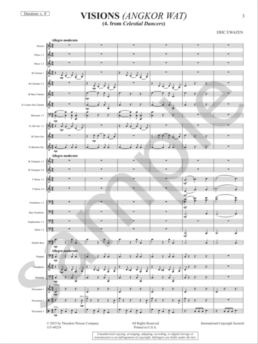 Visions (4. From Celestial Dancers) Concert Band scores gallery preview page 4