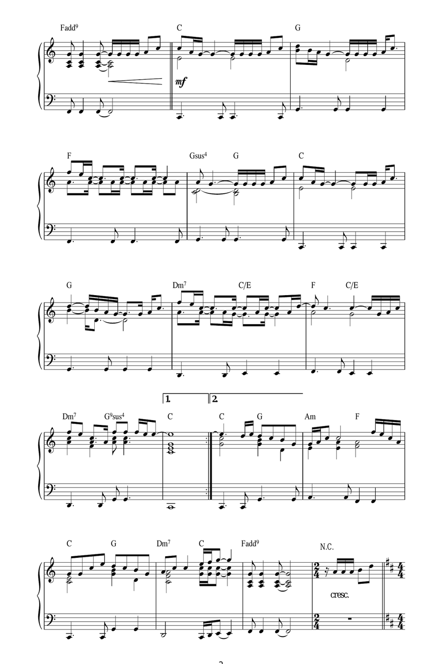 Evergreen Piano Solo scores gallery preview page 2