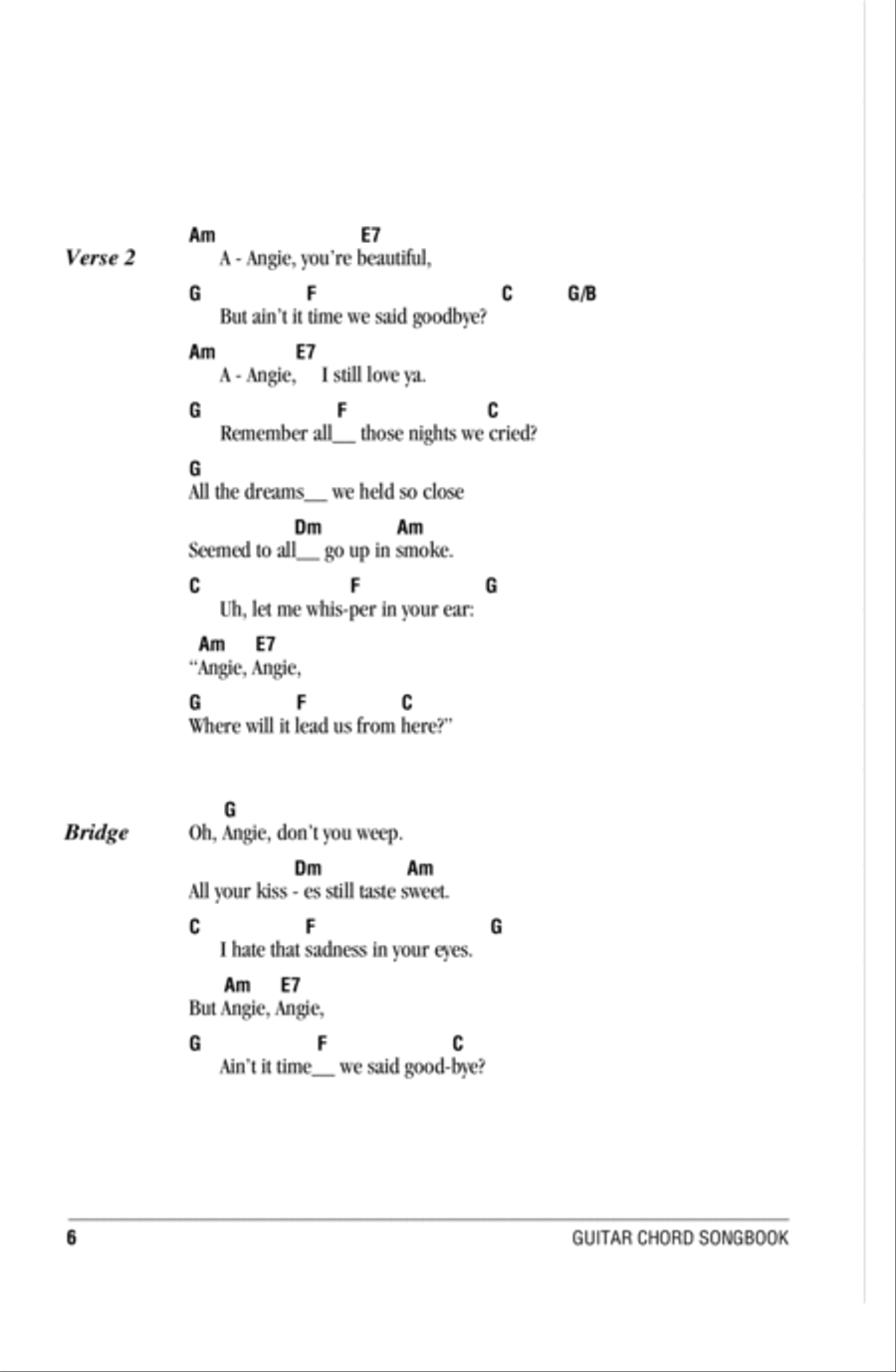 Angie Acoustic Guitar scores gallery preview page 2