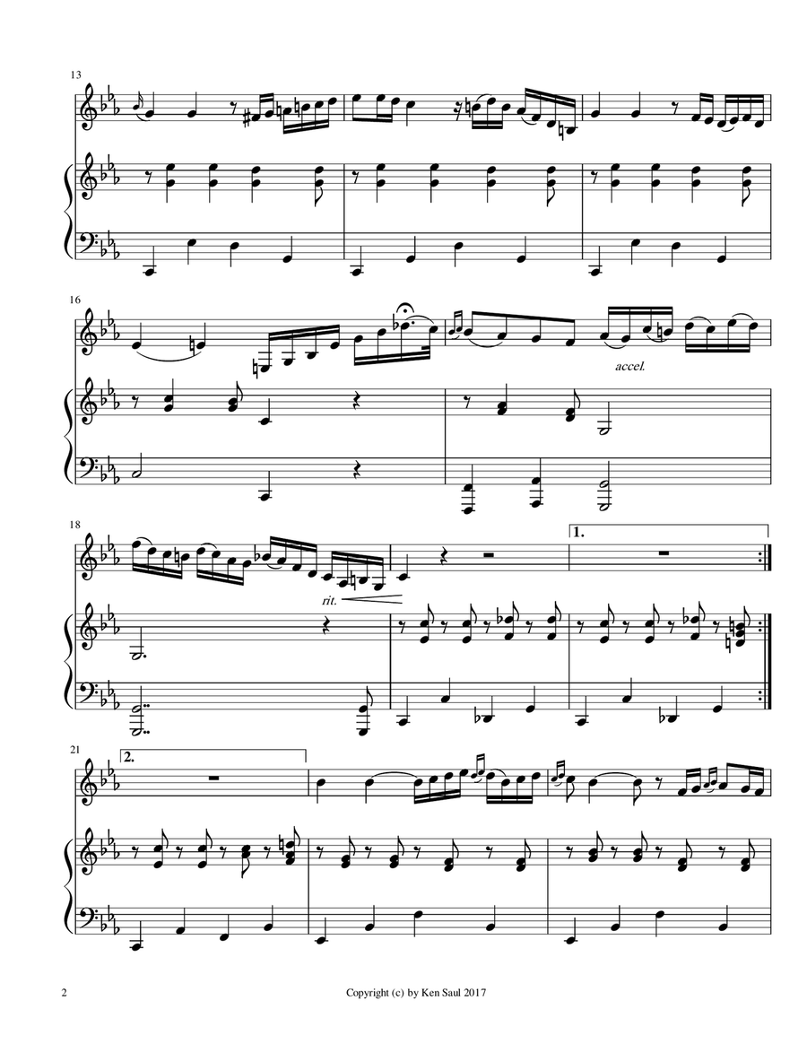 Capricho Arabe for Trumpet and Piano Trumpet Solo scores gallery preview page 4