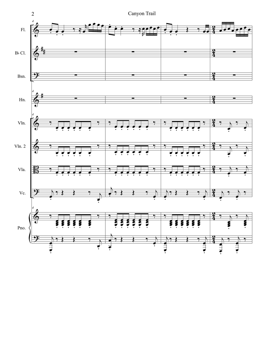 Canyon Trail (Orchestra) Canyon Trail (Orchestra) Chamber Orchestra scores gallery preview page 2