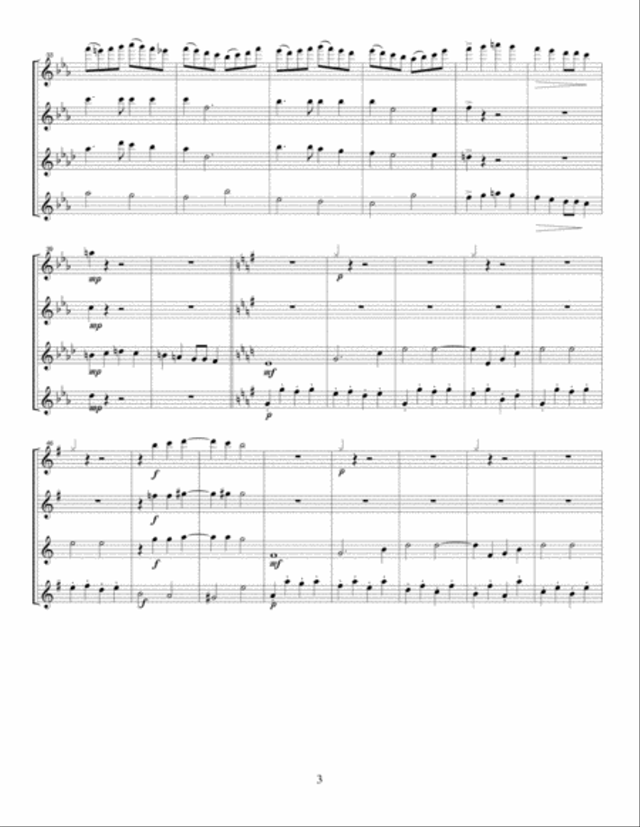 We Need A Little Christmas Woodwind Quintet scores gallery preview page 3