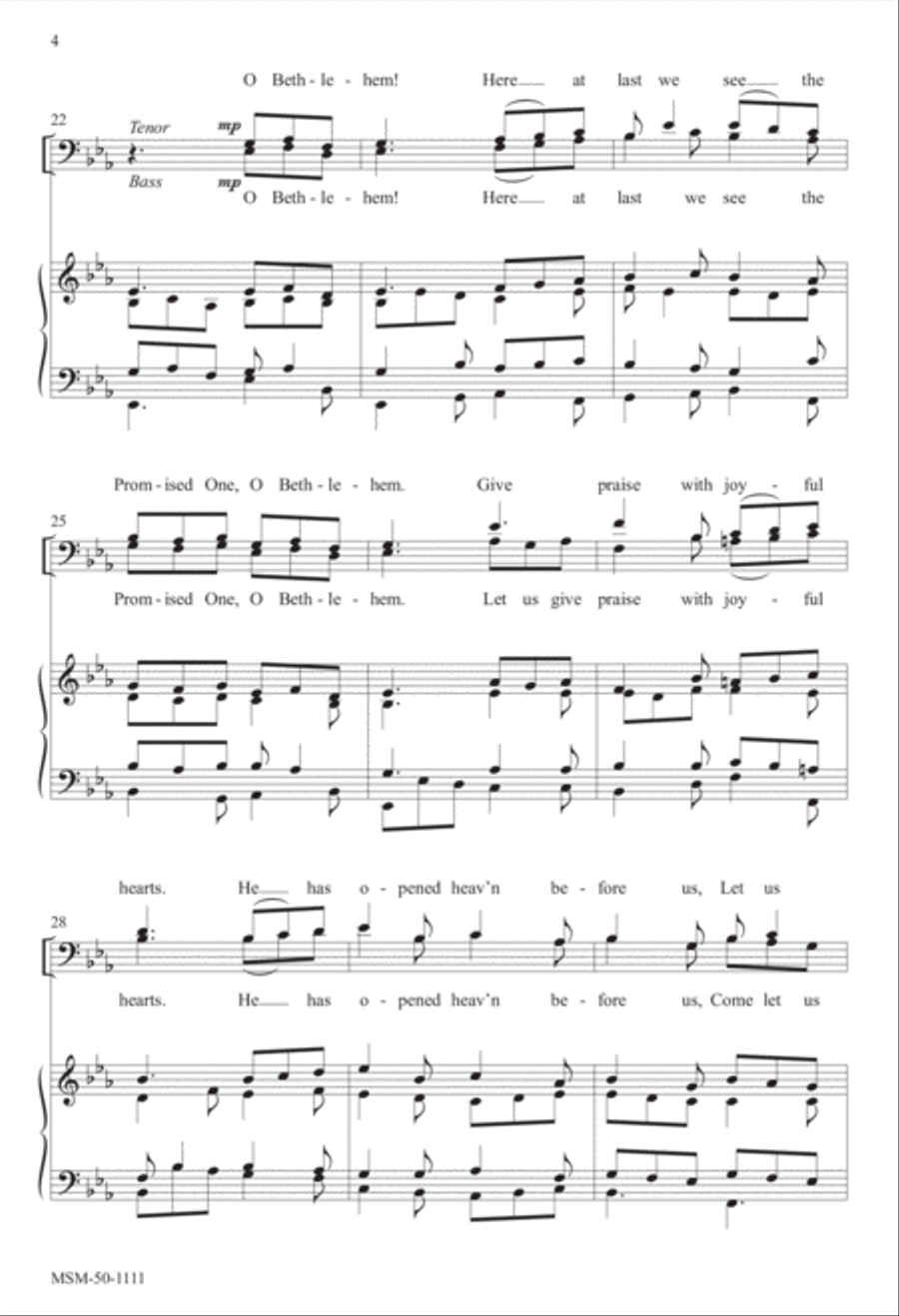 O Bethlehem 4-Part scores gallery preview page 4
