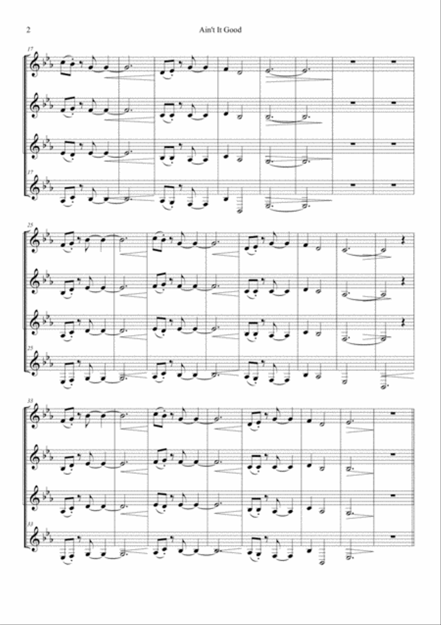 Ain't It Good Brass Ensemble scores gallery preview page 2