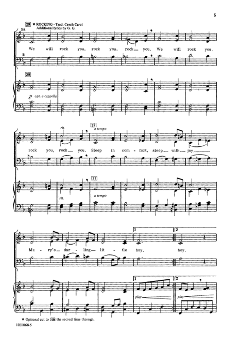 Mary's Lullaby 3-Part scores gallery preview page 5