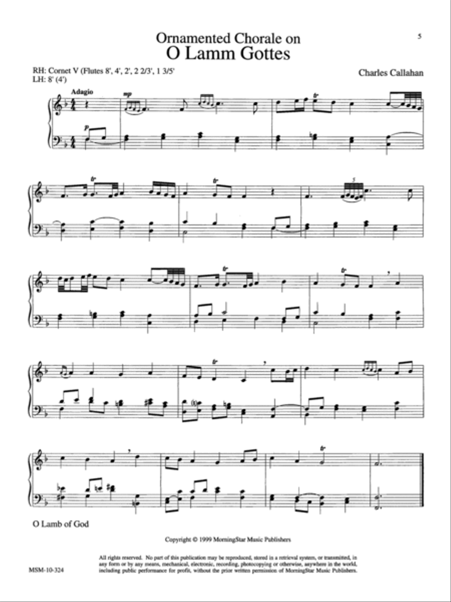Lenten Music for Manuals, Set 2 Organ scores gallery preview page 5