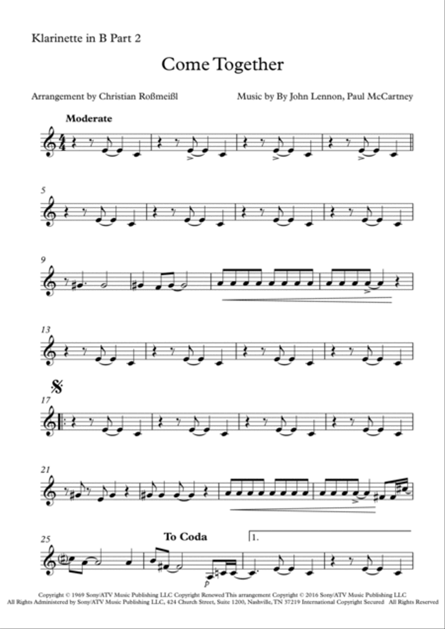 Come Together Come Together Woodwind Trio scores gallery preview page 6