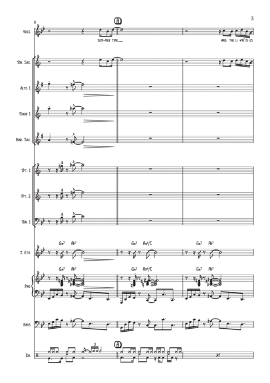 Summertime Jazz Ensemble scores gallery preview page 4