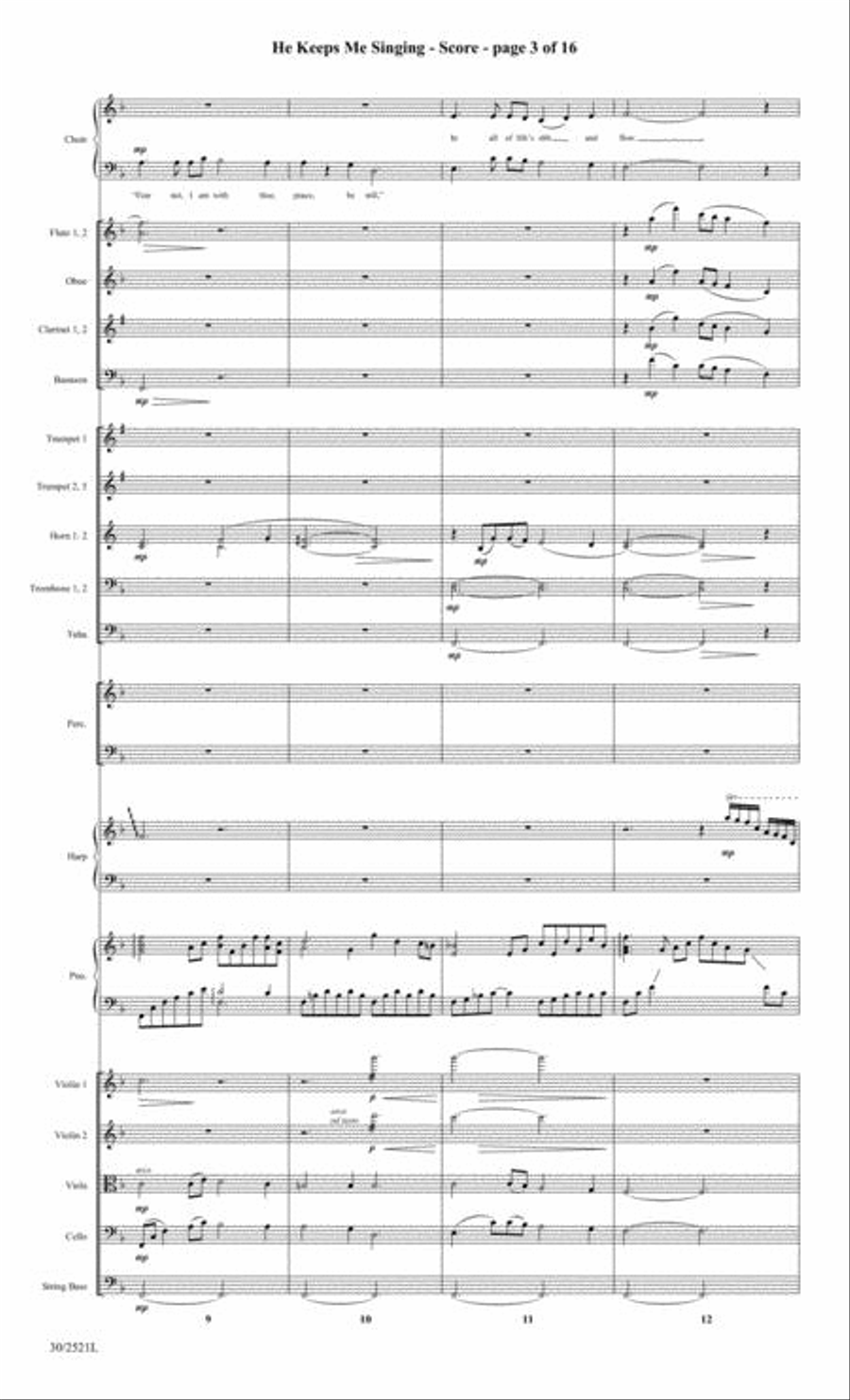He Keeps Me Singing - Orchestral Score and Parts Choir scores gallery preview page 4