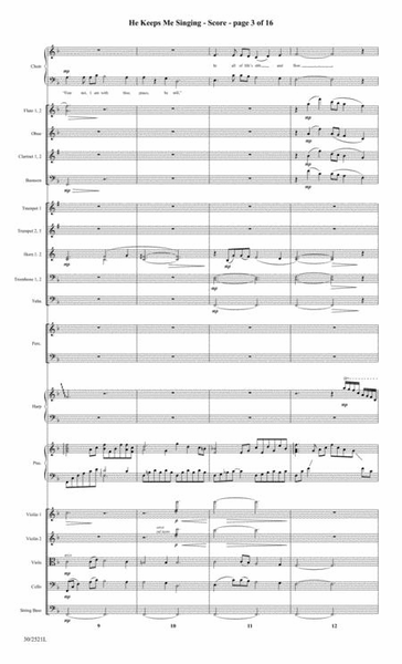 He Keeps Me Singing - Orchestral Score and Parts
