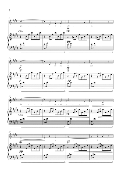Bach / Gounod Ave Maria in E major • soprano sheet music with piano accompaniment and chords image number null