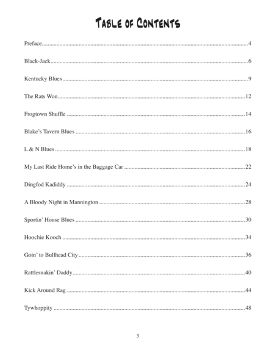 Kentucky Thumbpicking Blues for Guitar Electric Guitar scores gallery preview page 4