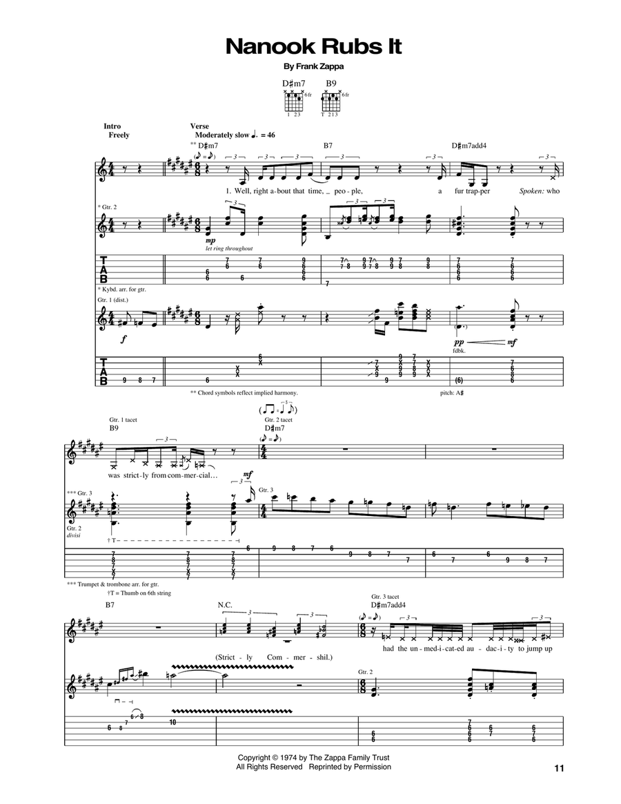 Nanook Rubs It Nanook Rubs It Acoustic Guitar scores gallery preview page 1